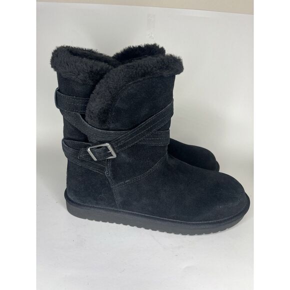 koolaburra by ugg boots Winter Women Size 10 Black Suede - Picture 2 of 12